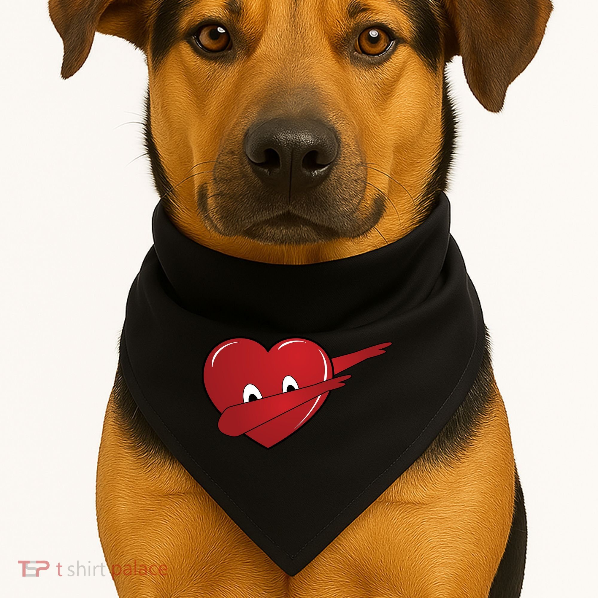 Dabbing Heart USA-Made Doggie Bandana