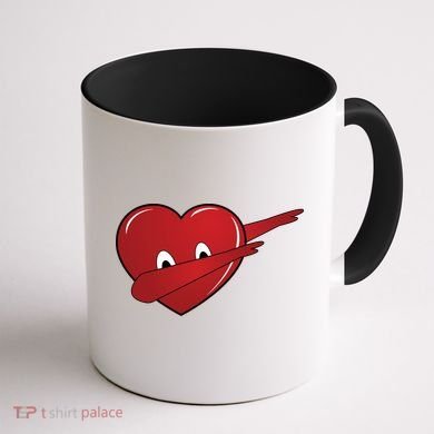 Dabbing Heart Coffee Mug back