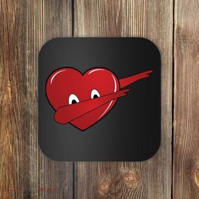 Dabbing Heart Coaster