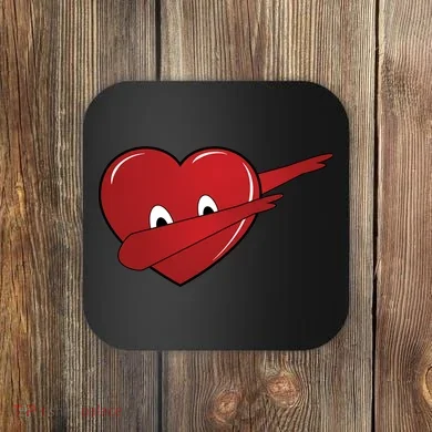 Dabbing Heart Coaster