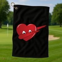 Dabbing Heart Golf Towel thumb 1
