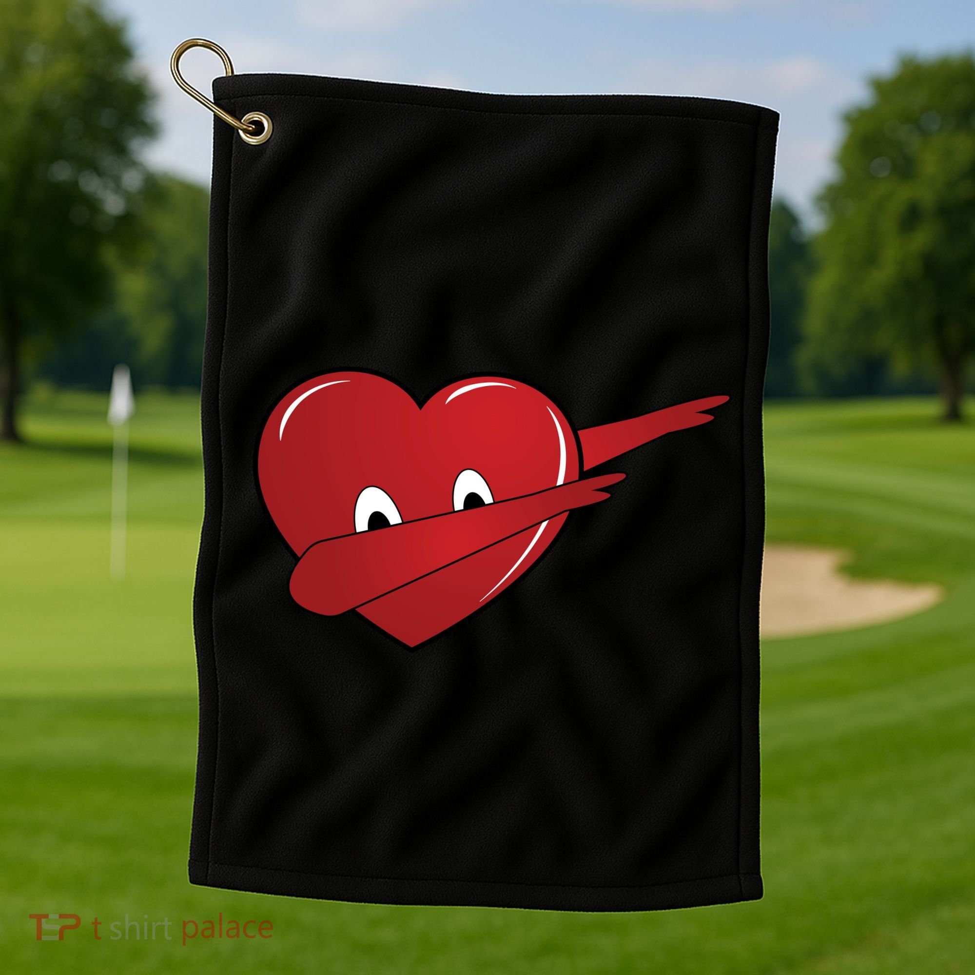 Dabbing Heart Golf Towel