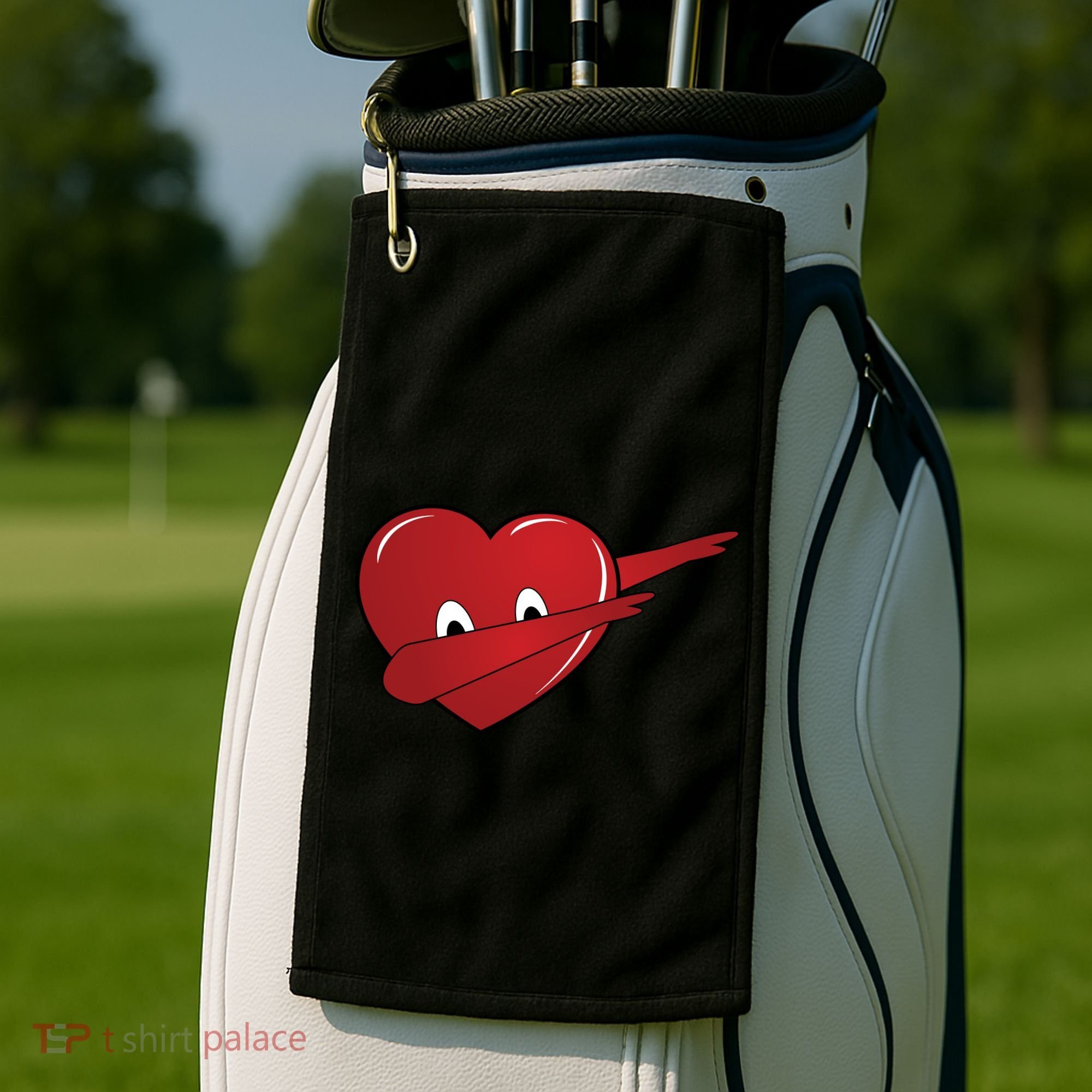 Dabbing Heart Golf Towel