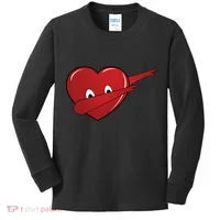 Dabbing Heart Kids Long Sleeve Shirt thumb 0