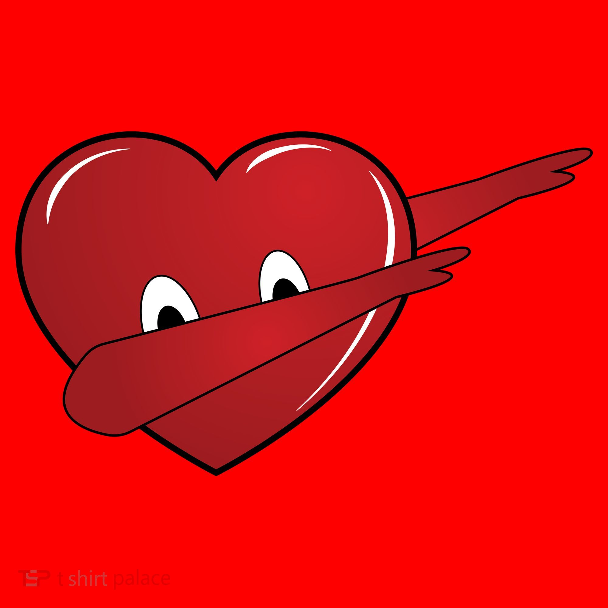 Dabbing Heart Santa Hat