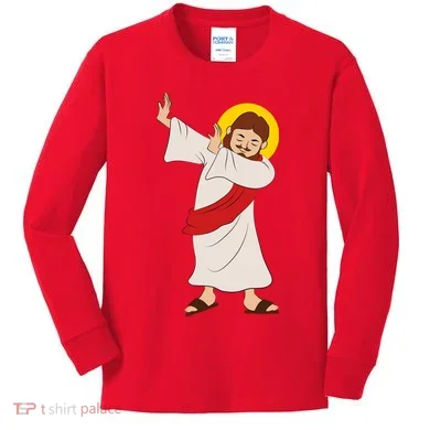 Dabbing Jesus  Kids Long Sleeve Shirt