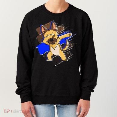 Dabbing K-9 Blue Police Thin Line Women's Sweatshirt