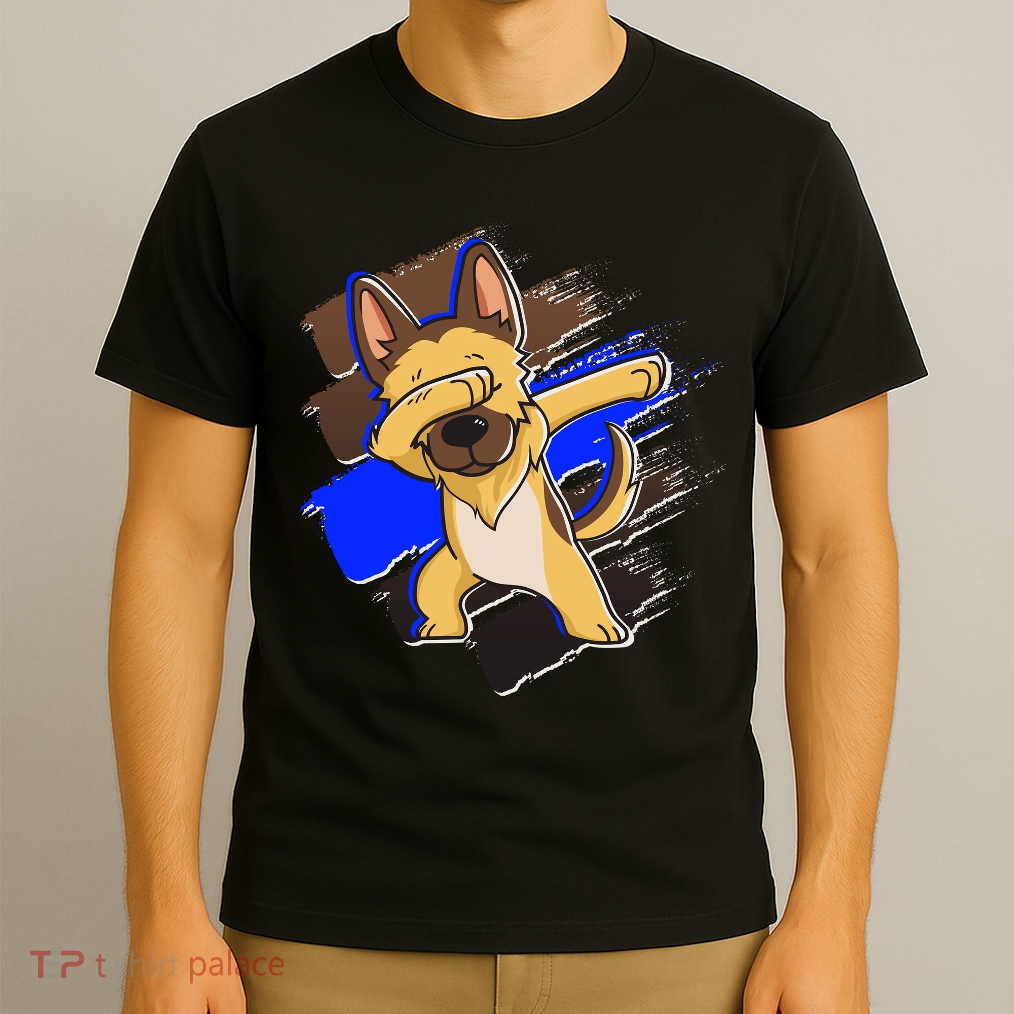 Dabbing K-9 Blue Police Thin Line T-Shirt