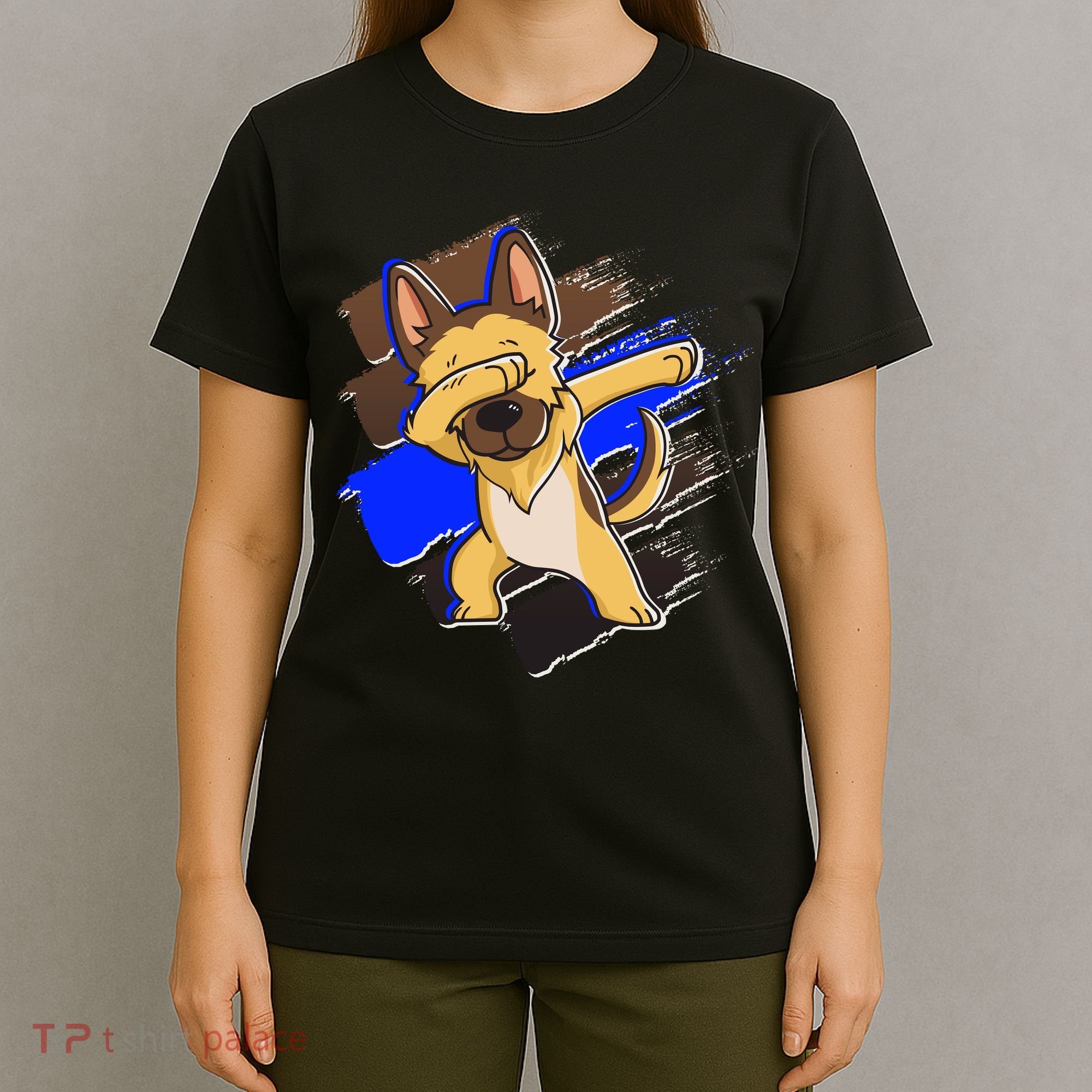 Dabbing K-9 Blue Police Thin Line T-Shirt