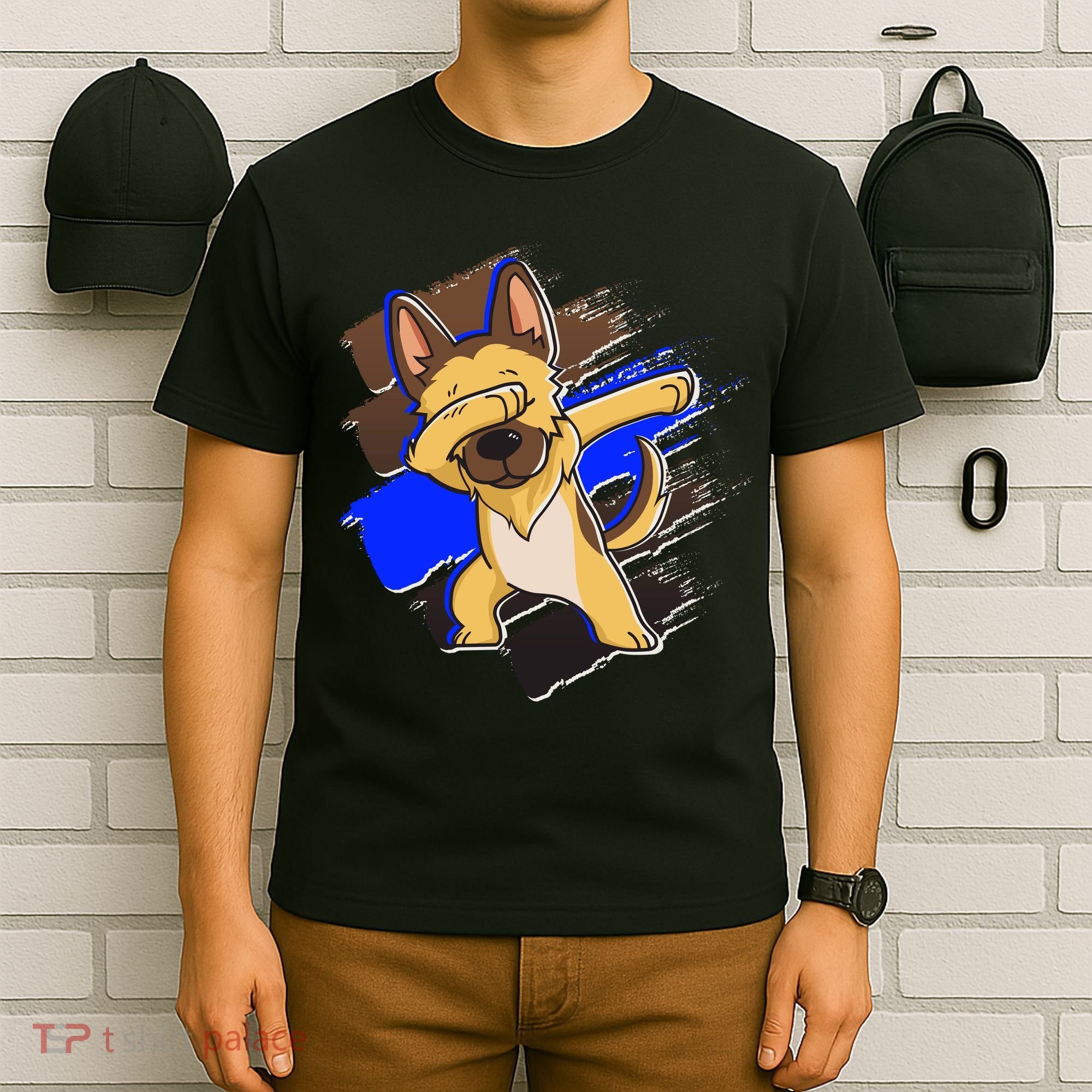 Dabbing K-9 Blue Police Thin Line T-Shirt