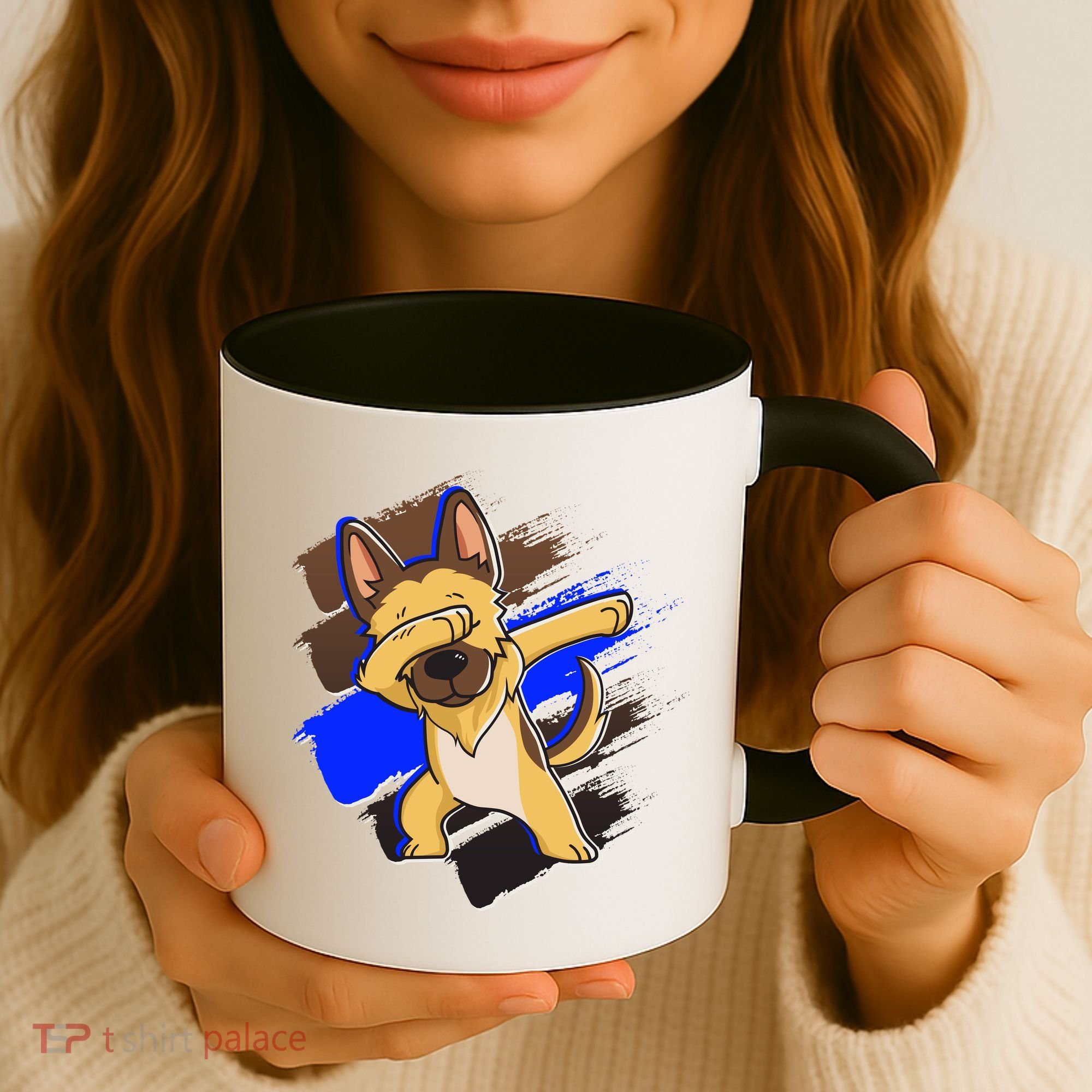 Dabbing K-9 Blue Police Thin Line Coffee Mug