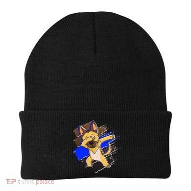 Dabbing K-9 Blue Police Thin Line Beanie
