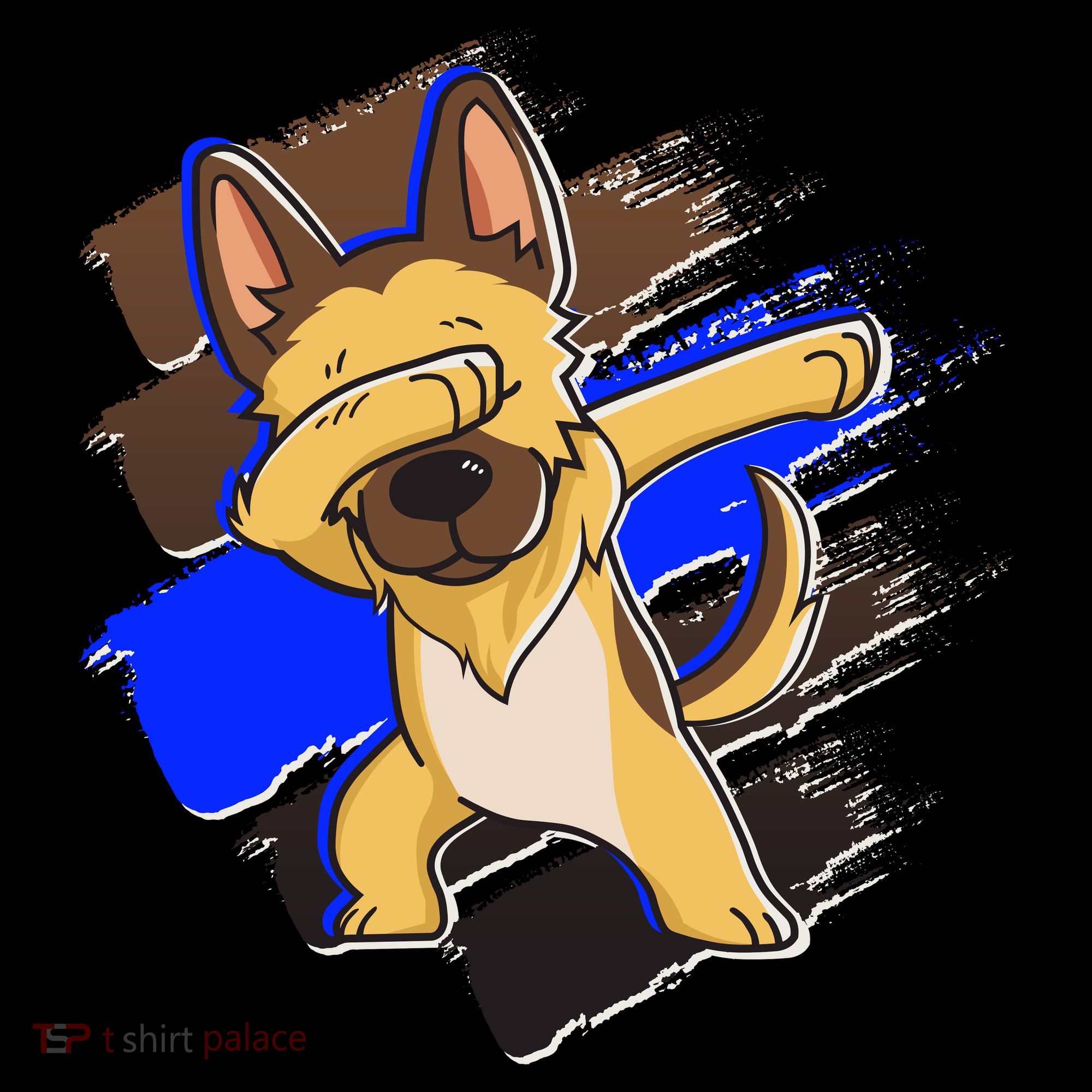 Dabbing K-9 Blue Police Thin Line Polo