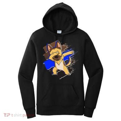 Dabbing K-9 Blue Police Thin Line Women's Hoodie