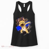 Dabbing K-9 Blue Police Thin Line Women's Tank Top thumb 0