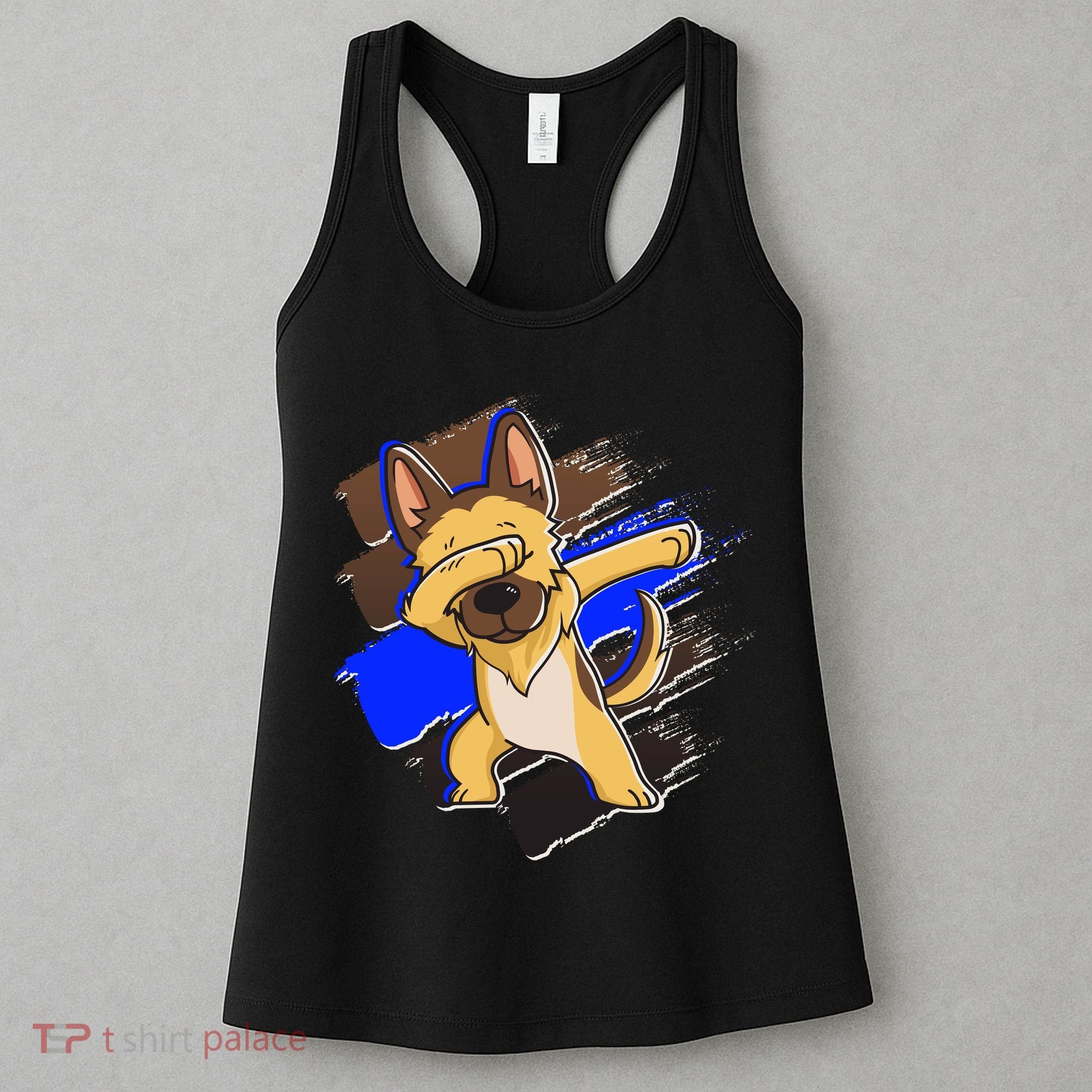 Dabbing K-9 Blue Police Thin Line Women's Tank Top