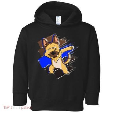 Dabbing K-9 Blue Police Thin Line Toddler Hoodie