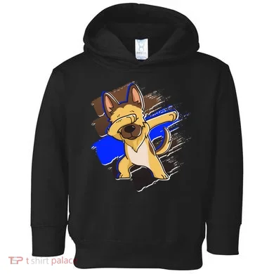 Dabbing K-9 Blue Police Thin Line Toddler Hoodie