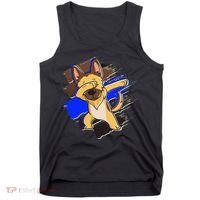 Dabbing K-9 Blue Police Thin Line Tank Top thumb 0