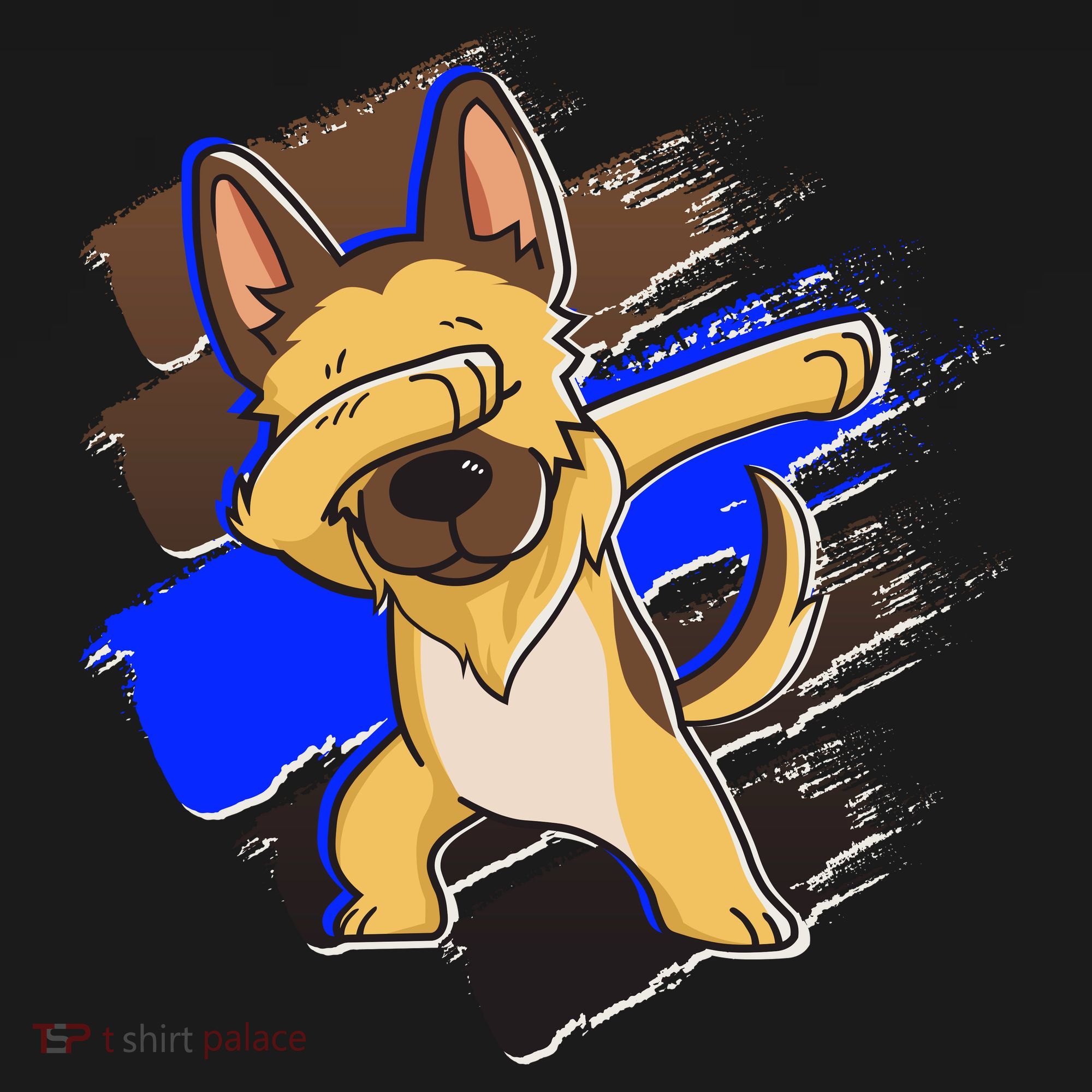 Dabbing K-9 Blue Police Thin Line Tank Top