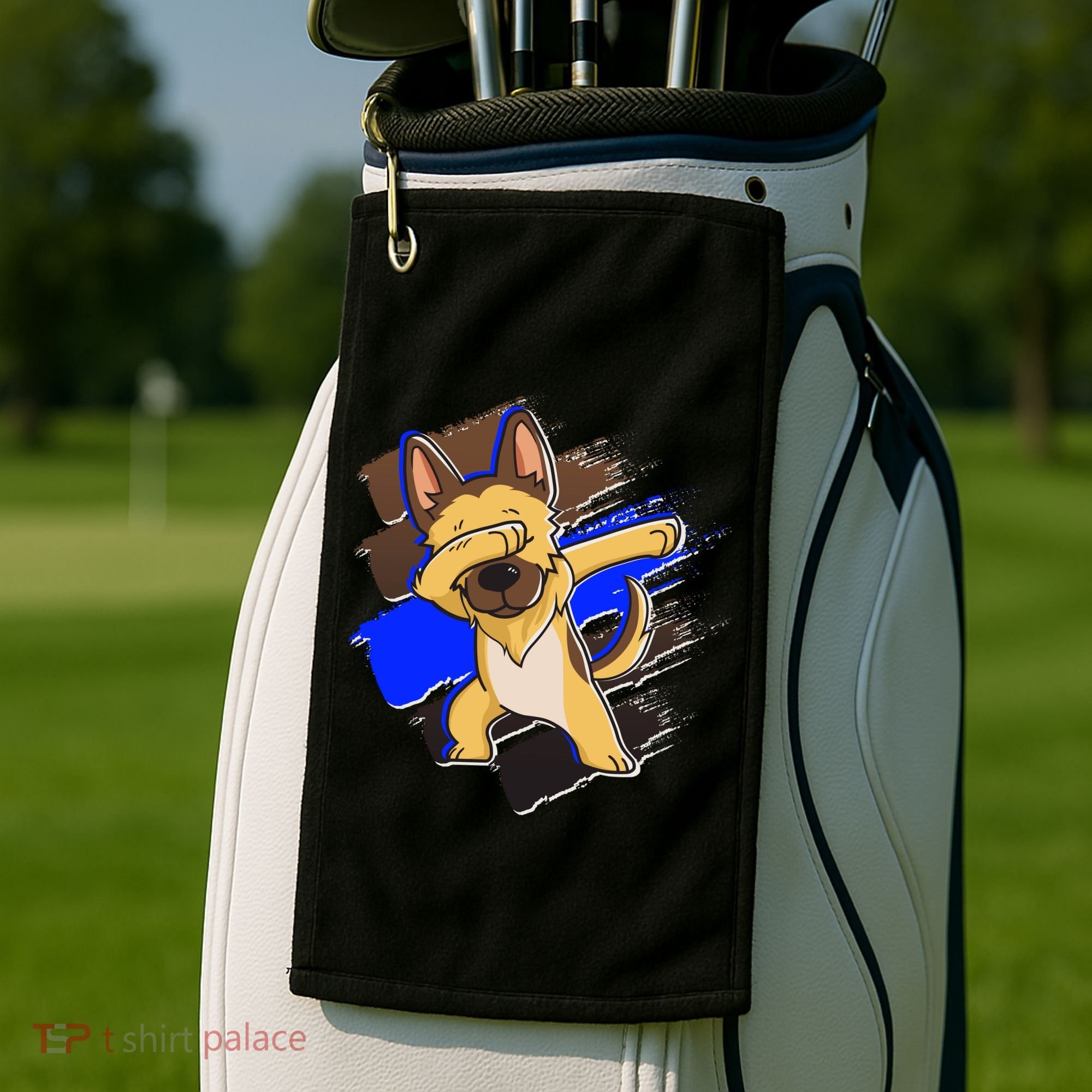 Dabbing K-9 Blue Police Thin Line Golf Towel