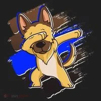 Dabbing K-9 Blue Police Thin Line Golf Towel thumb 3
