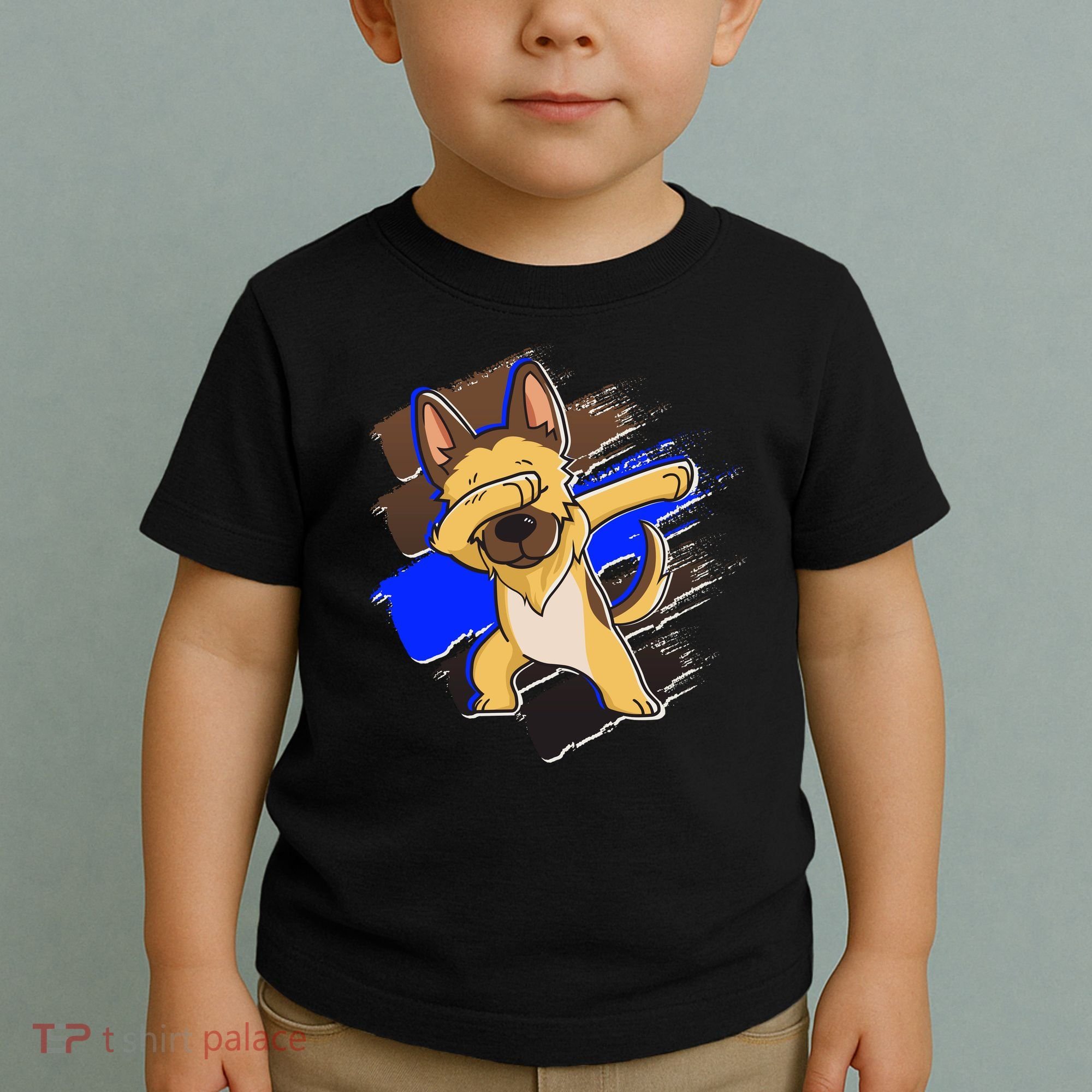 Dabbing K-9 Blue Police Thin Line Toddler T-Shirt