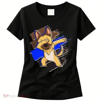 Dabbing K-9 Blue Police Thin Line Women's T-Shirt