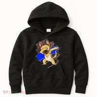 Dabbing K-9 Blue Police Thin Line Kids Hoodie thumb 0