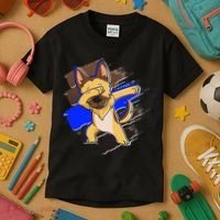 Dabbing K-9 Blue Police Thin Line Kids T-Shirt thumb 3