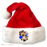 Dabbing K-9 Blue Police Thin Line Santa Hat thumb 0