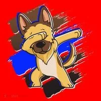 Dabbing K-9 Blue Police Thin Line Santa Hat thumb 1