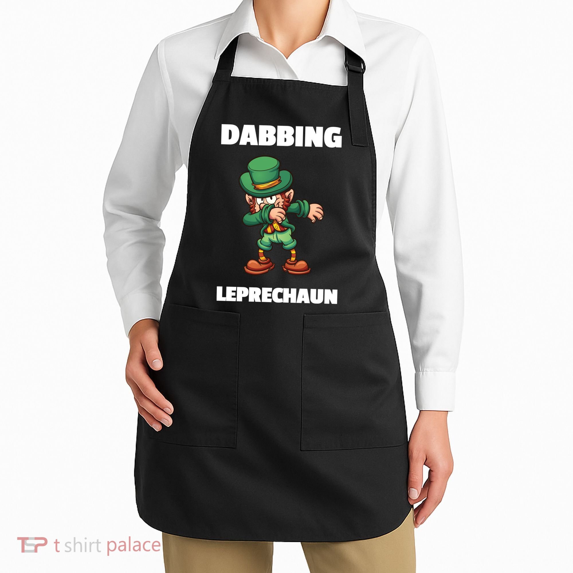 Dabbing Leprechaun Apron