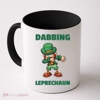 Dabbing Leprechaun Coffee Mug thumb 0