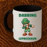 Dabbing Leprechaun Coffee Mug thumb 2