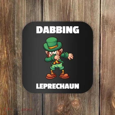Dabbing Leprechaun Coaster