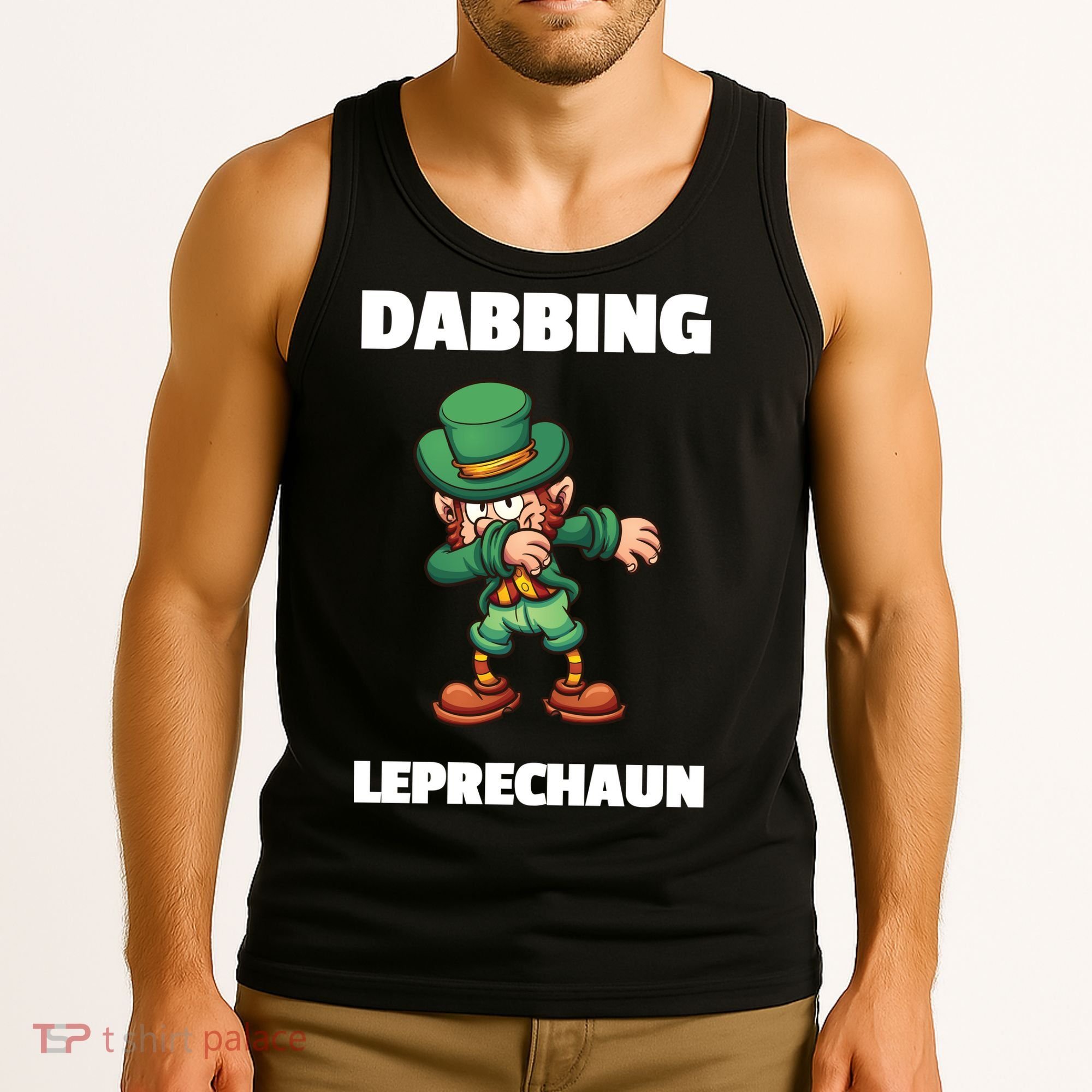 Dabbing Leprechaun Tank Top