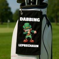 Dabbing Leprechaun Golf Towel thumb 2