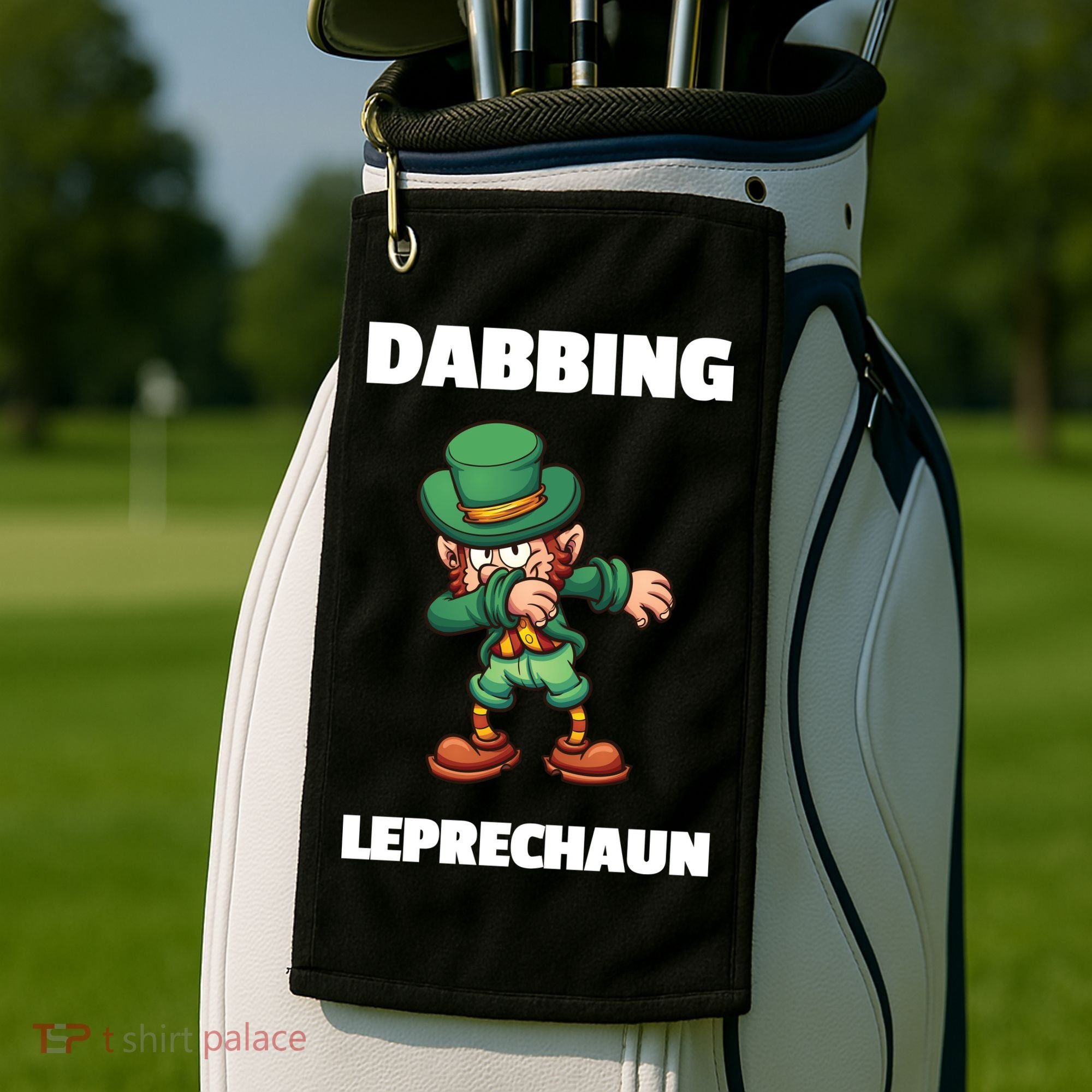 Dabbing Leprechaun Golf Towel