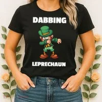 Dabbing Leprechaun Women's T-Shirt thumb 2