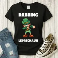 Dabbing Leprechaun Women's T-Shirt thumb 3