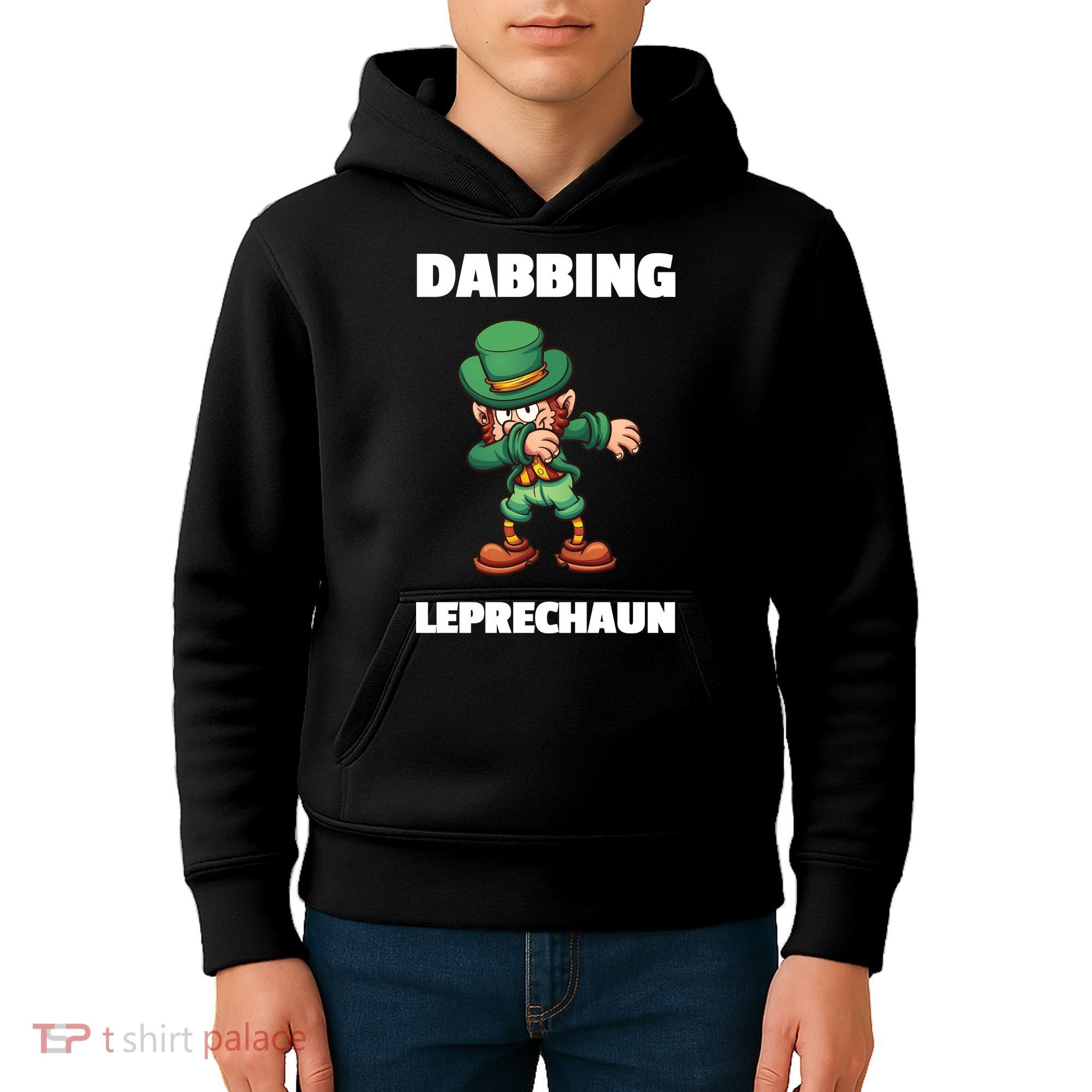 Dabbing Leprechaun Kids Hoodie