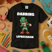 Dabbing Leprechaun Kids T-Shirt thumb 3