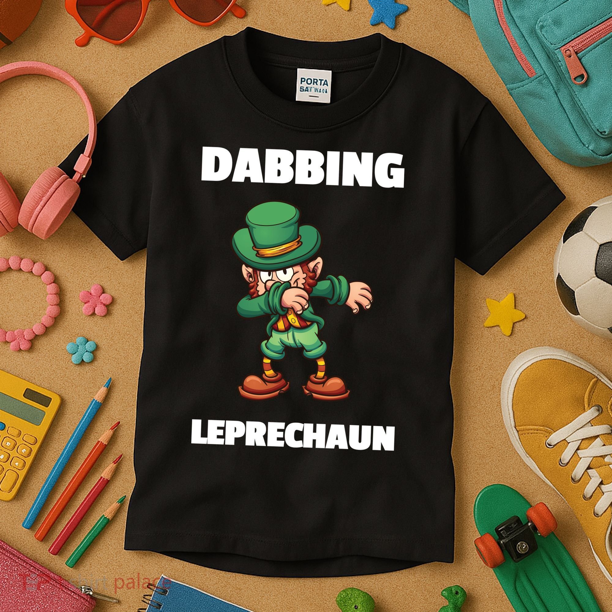 Dabbing Leprechaun Kids T-Shirt
