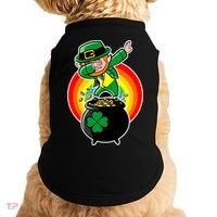 Dabbing Leprechaun Funny Irish Dab St. Patrick's Day Doggie Tank thumb 0