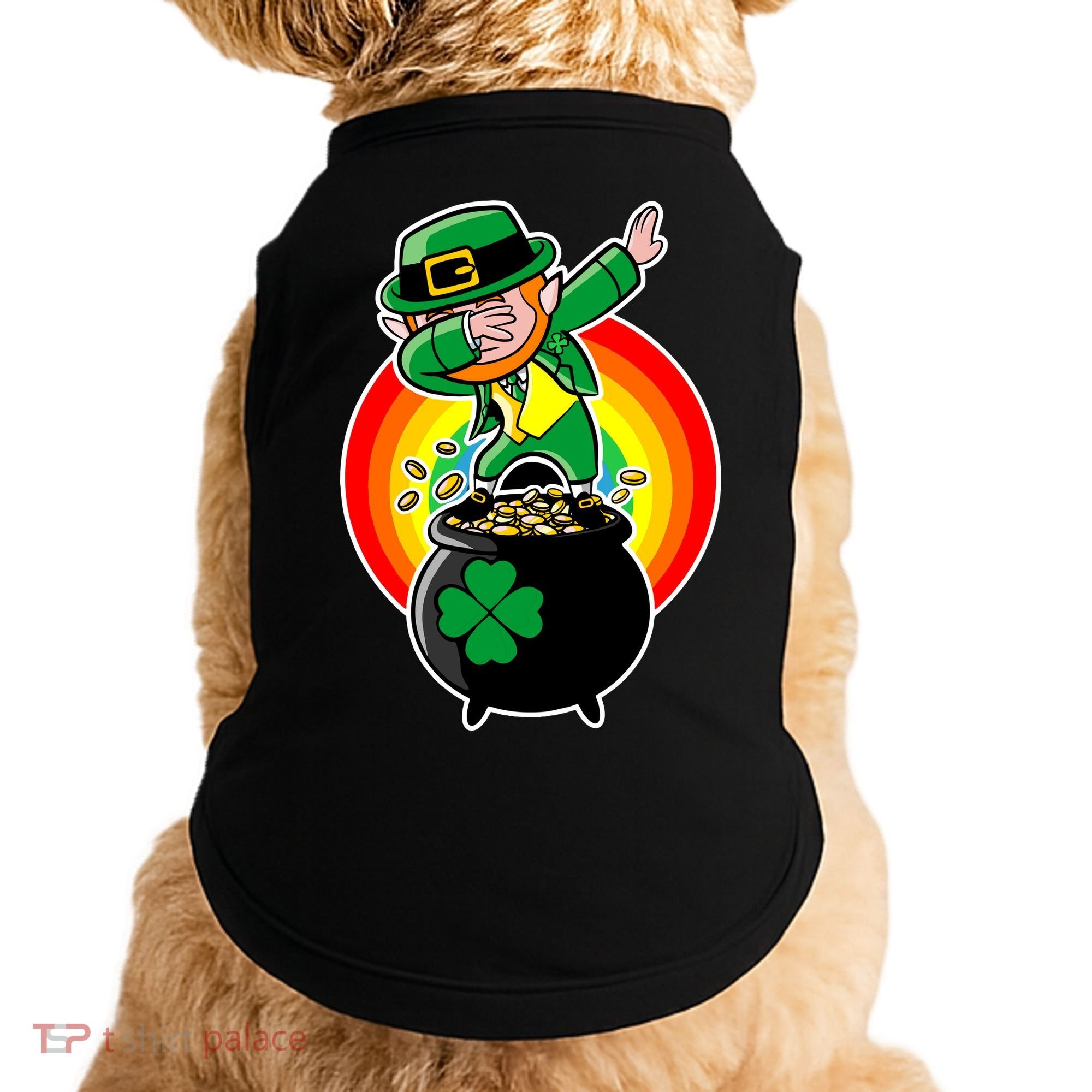Dabbing Leprechaun Funny Irish Dab St. Patrick's Day Doggie Tank
