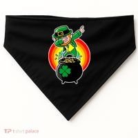 Dabbing Leprechaun Funny Irish Dab St. Patrick's Day USA-Made Doggie Bandana thumb 0