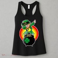 Dabbing Leprechaun Funny Irish Dab St. Patrick's Day Women's Tank Top thumb 3