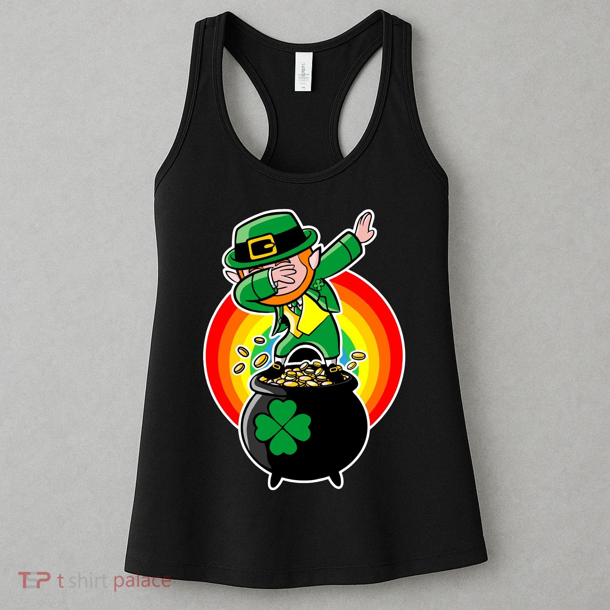 Dabbing Leprechaun Funny Irish Dab St. Patrick's Day Women's Tank Top