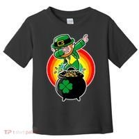 Dabbing Leprechaun Funny Irish Dab St. Patrick's Day Toddler T-Shirt thumb 0
